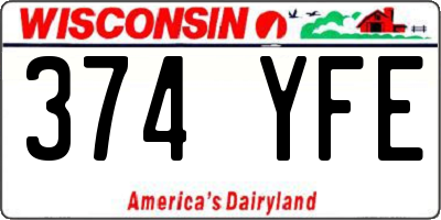 WI license plate 374YFE