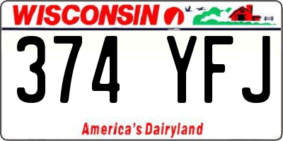 WI license plate 374YFJ
