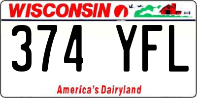WI license plate 374YFL