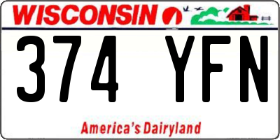 WI license plate 374YFN