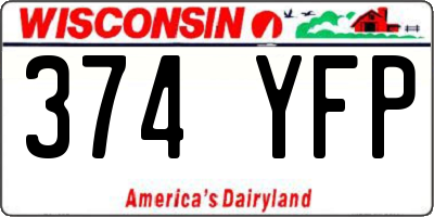WI license plate 374YFP