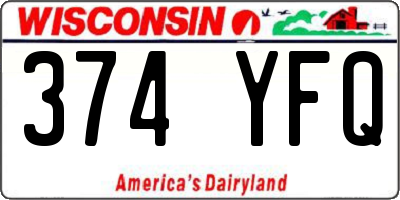 WI license plate 374YFQ
