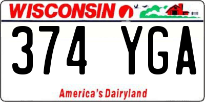 WI license plate 374YGA