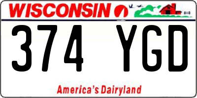 WI license plate 374YGD