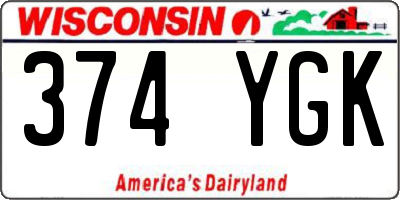 WI license plate 374YGK