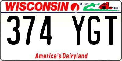 WI license plate 374YGT
