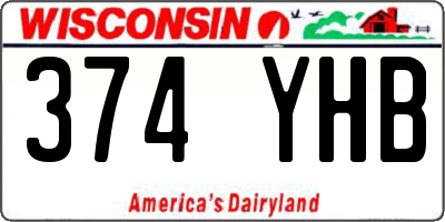 WI license plate 374YHB