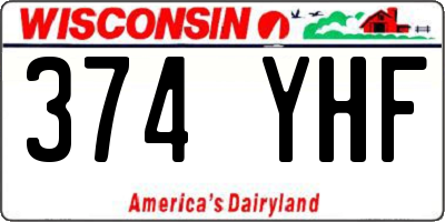 WI license plate 374YHF