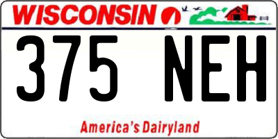 WI license plate 375NEH