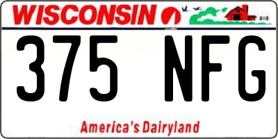 WI license plate 375NFG