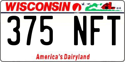 WI license plate 375NFT