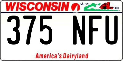 WI license plate 375NFU