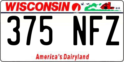 WI license plate 375NFZ
