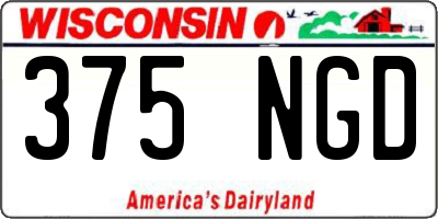 WI license plate 375NGD