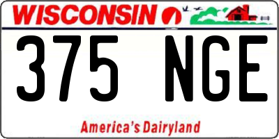 WI license plate 375NGE