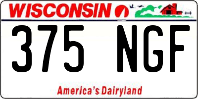 WI license plate 375NGF