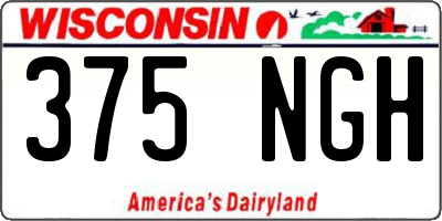 WI license plate 375NGH