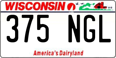 WI license plate 375NGL