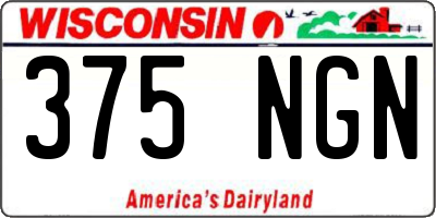 WI license plate 375NGN