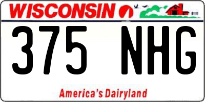 WI license plate 375NHG
