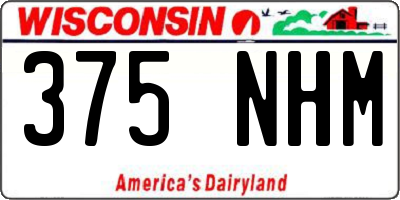 WI license plate 375NHM