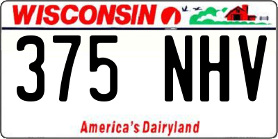 WI license plate 375NHV