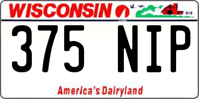 WI license plate 375NIP