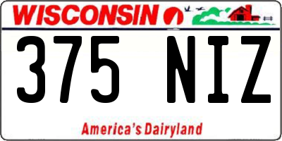 WI license plate 375NIZ