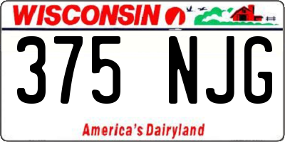 WI license plate 375NJG