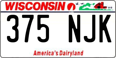 WI license plate 375NJK