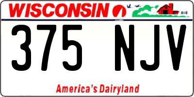 WI license plate 375NJV