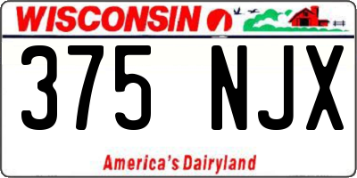 WI license plate 375NJX