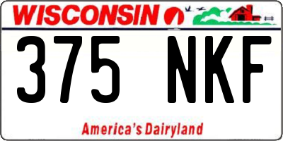 WI license plate 375NKF