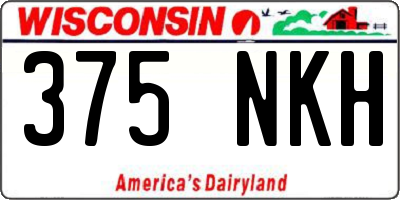 WI license plate 375NKH