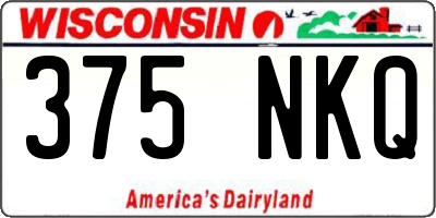 WI license plate 375NKQ