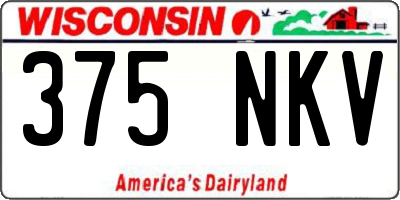 WI license plate 375NKV