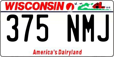 WI license plate 375NMJ