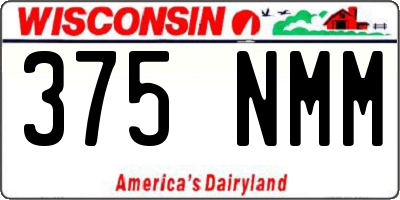 WI license plate 375NMM