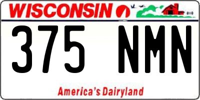 WI license plate 375NMN