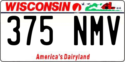 WI license plate 375NMV