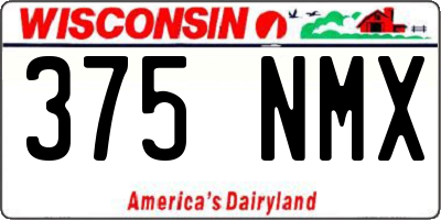 WI license plate 375NMX