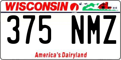 WI license plate 375NMZ