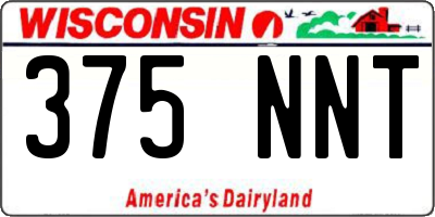 WI license plate 375NNT