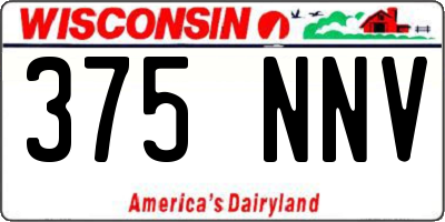 WI license plate 375NNV