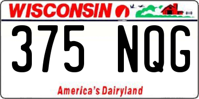 WI license plate 375NQG
