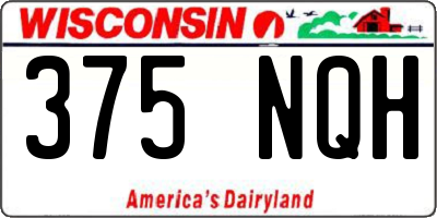 WI license plate 375NQH