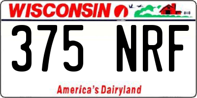 WI license plate 375NRF