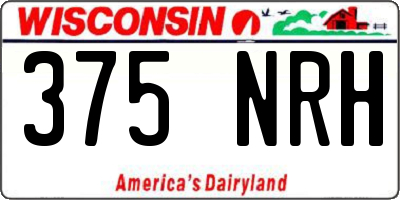 WI license plate 375NRH