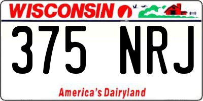 WI license plate 375NRJ