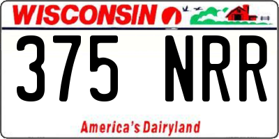 WI license plate 375NRR